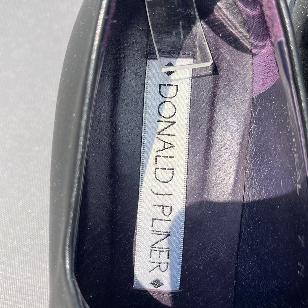 Donald Piner shop black leather wedges size 7M - Picture 2 of 7
